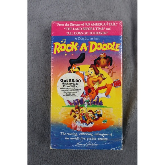 Other - Vintage Rock-A-Doodle VHS HBO Video Don Bluth Animated Family Movie 1992 Kids